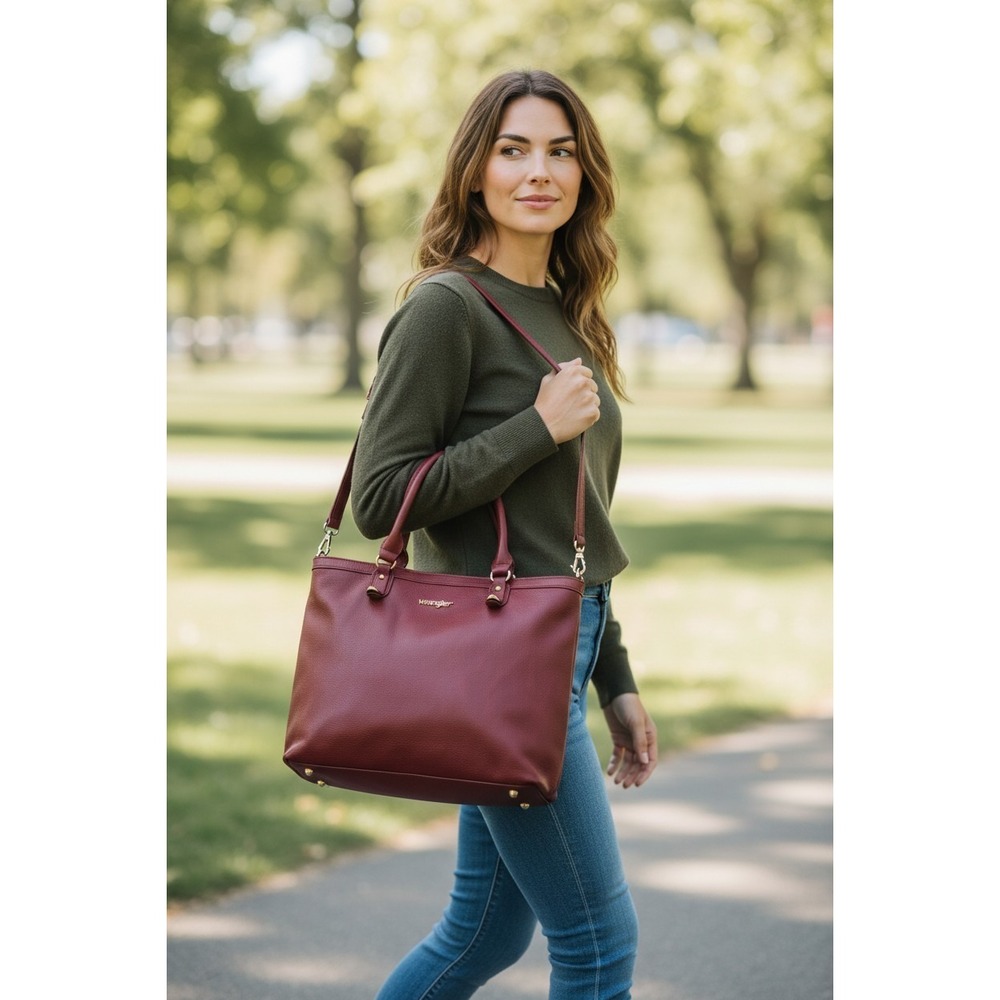 Wrangler HandBag For Women Wester Purse Versatile Handbags Red Leather